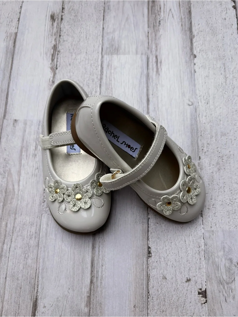 Toddler Ivory Floral Mary Jane Shoes